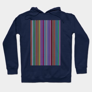 Vertical multicolored thin stripes Pattern Hoodie